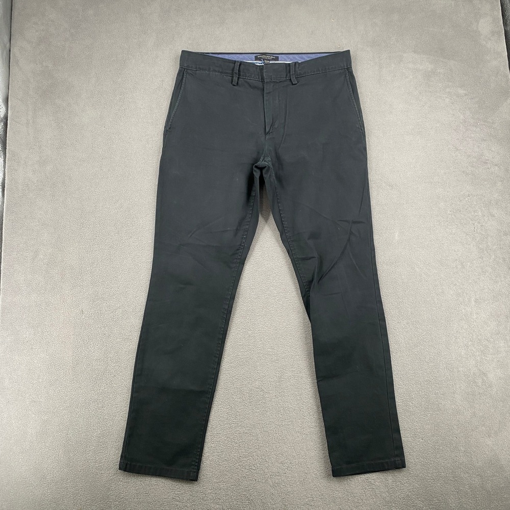 Banana Republic Fulton Chino Mens 31x30 Slim Fit Black Cotton Stretch Pants